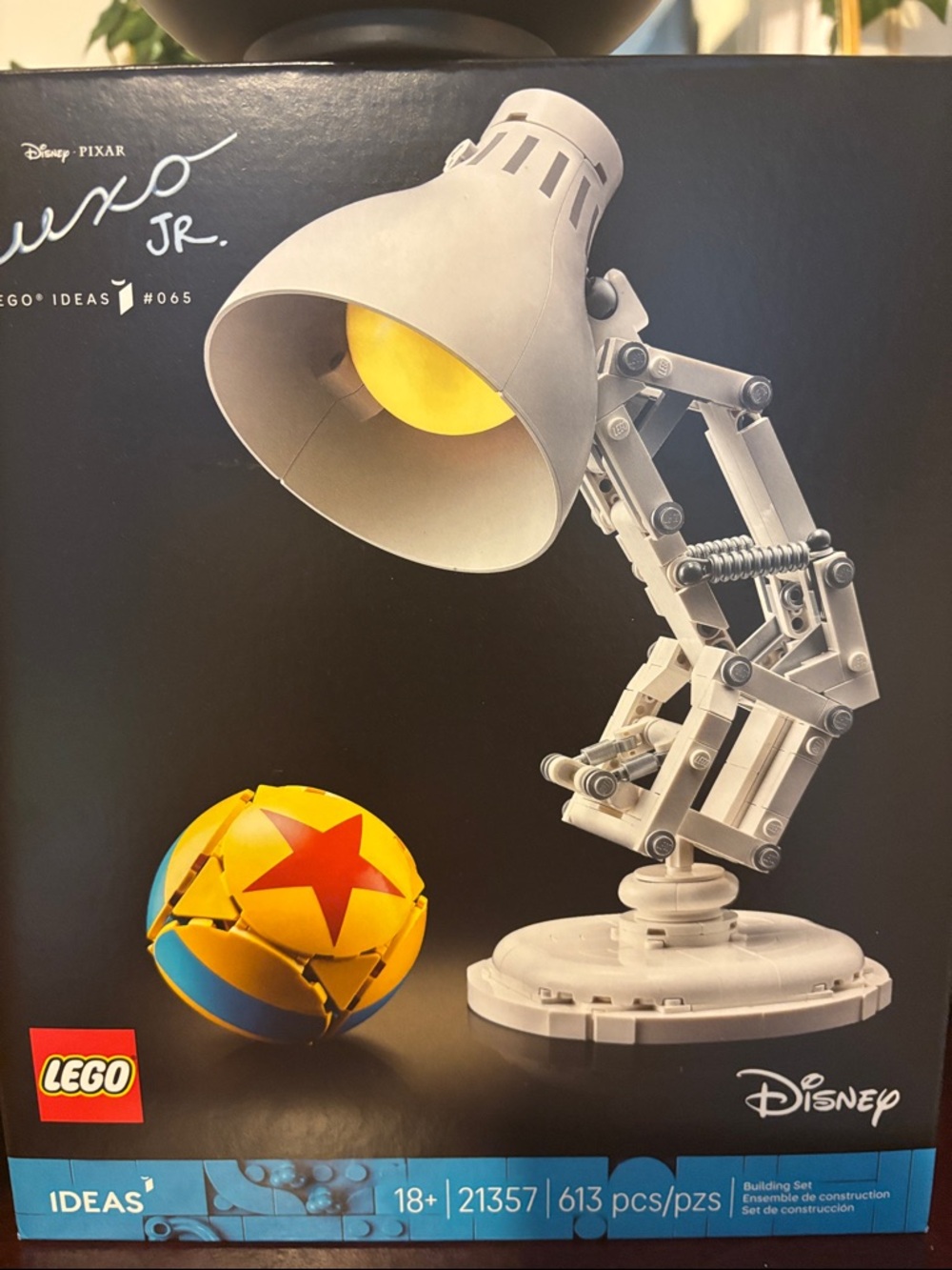 LEGO White Desk Lamp with Yellow Pixar Ball - Disney Pixar